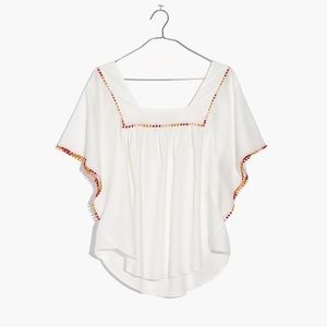 Madewell Pom-Pom Butterfly Top